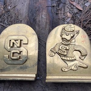 Solid brass book ends